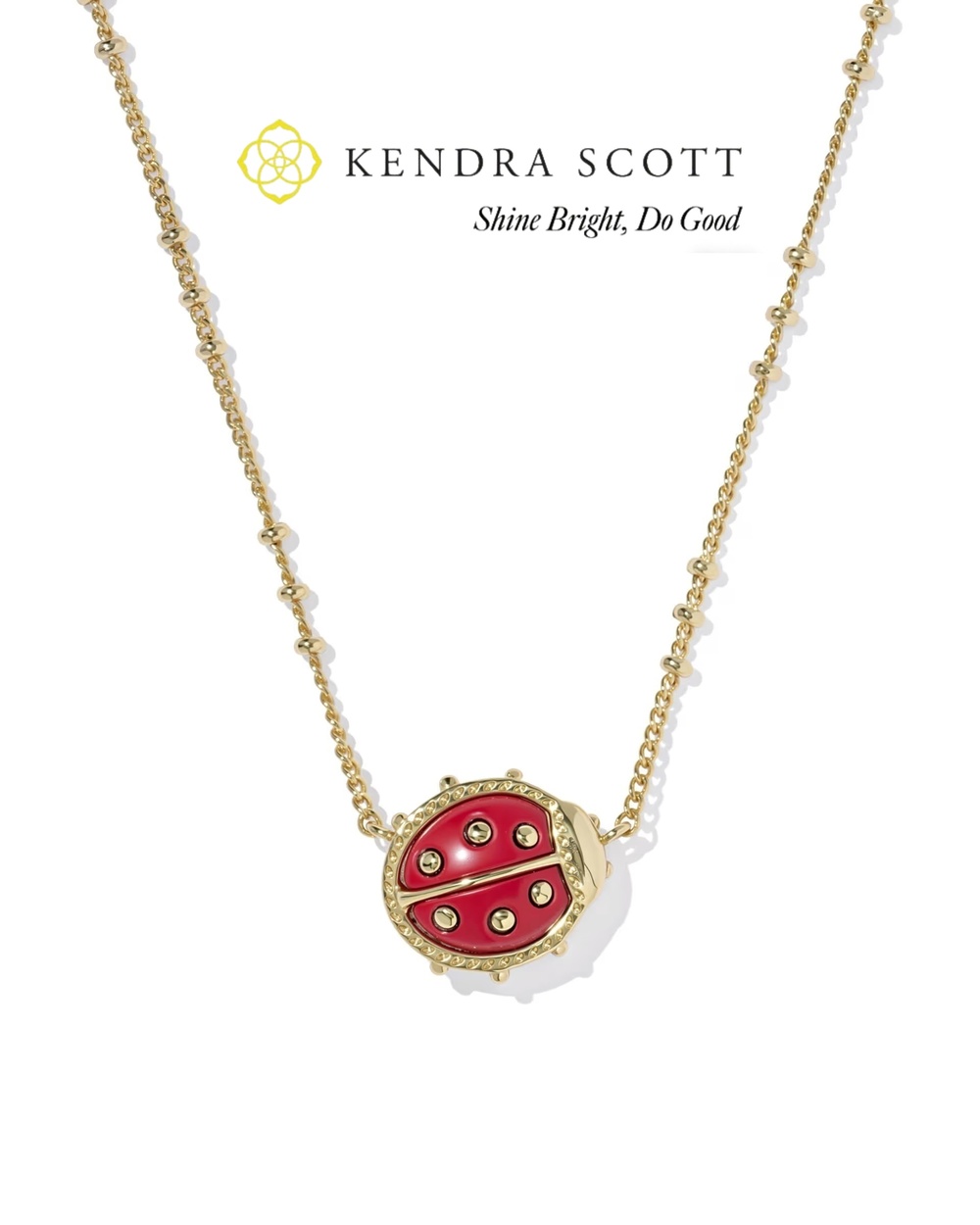 Kendra Scott x Ladybug Gold Short Pendant Necklace